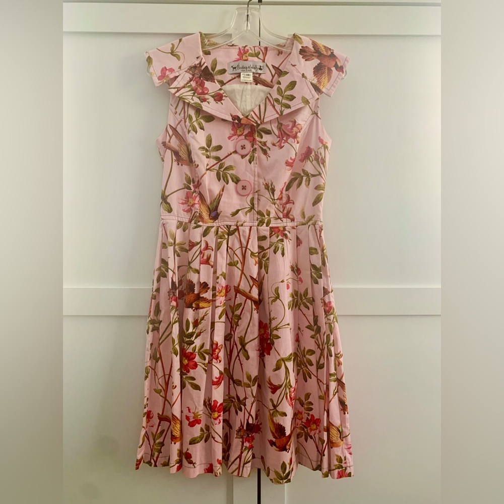 Gorgeous cotton floral Beebop & Wally vintage-styled dress, Size XS 2/4